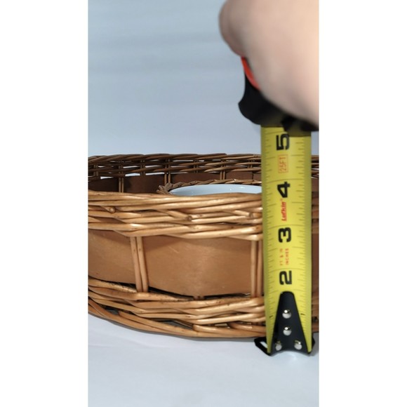 Rattan wicker chip and dip serving basket tray bowl vintage - Picture 10 of 10